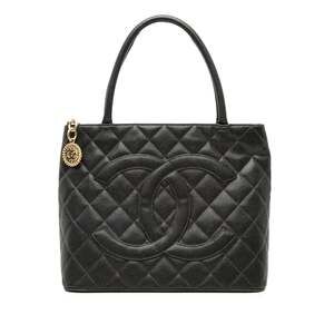 Chanel Medallion Tote Quilted Caviar #256274C21B